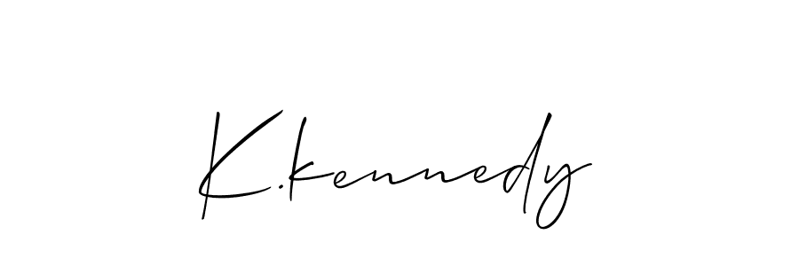 You should practise on your own different ways (Allison_Script) to write your name (K.kennedy) in signature. don't let someone else do it for you. K.kennedy signature style 2 images and pictures png
