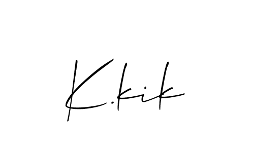 Make a short K.kik signature style. Manage your documents anywhere anytime using Allison_Script. Create and add eSignatures, submit forms, share and send files easily. K.kik signature style 2 images and pictures png