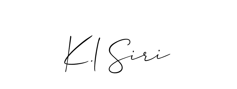 Make a beautiful signature design for name K.l Siri. Use this online signature maker to create a handwritten signature for free. K.l Siri signature style 2 images and pictures png