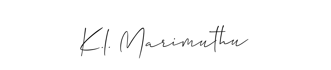 Once you've used our free online signature maker to create your best signature Allison_Script style, it's time to enjoy all of the benefits that K.l. Marimuthu name signing documents. K.l. Marimuthu signature style 2 images and pictures png