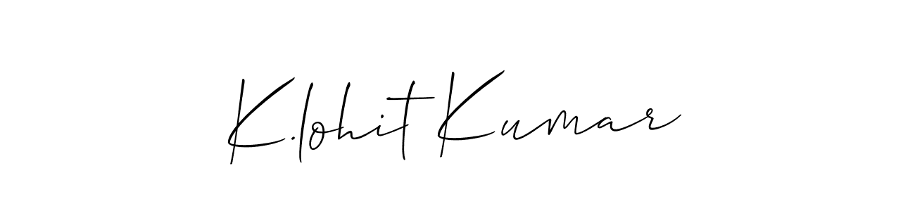 K.lohit Kumar stylish signature style. Best Handwritten Sign (Allison_Script) for my name. Handwritten Signature Collection Ideas for my name K.lohit Kumar. K.lohit Kumar signature style 2 images and pictures png