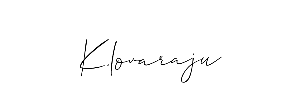 Create a beautiful signature design for name K.lovaraju. With this signature (Allison_Script) fonts, you can make a handwritten signature for free. K.lovaraju signature style 2 images and pictures png