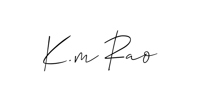 Best and Professional Signature Style for K.m Rao. Allison_Script Best Signature Style Collection. K.m Rao signature style 2 images and pictures png