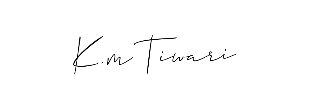 Best and Professional Signature Style for K.m Tiwari. Allison_Script Best Signature Style Collection. K.m Tiwari signature style 2 images and pictures png