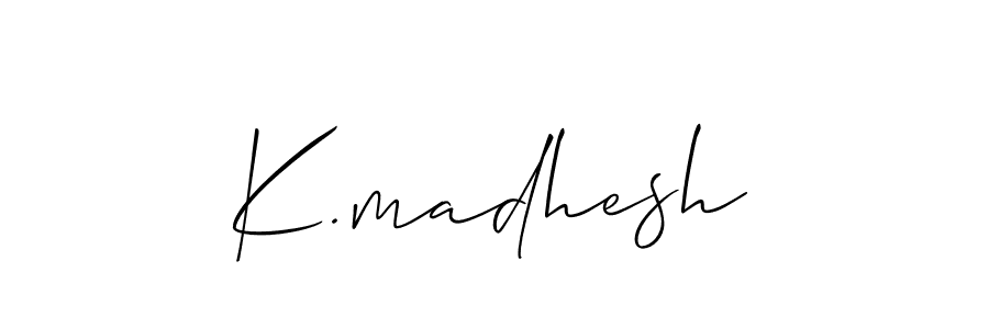 Best and Professional Signature Style for K.madhesh. Allison_Script Best Signature Style Collection. K.madhesh signature style 2 images and pictures png