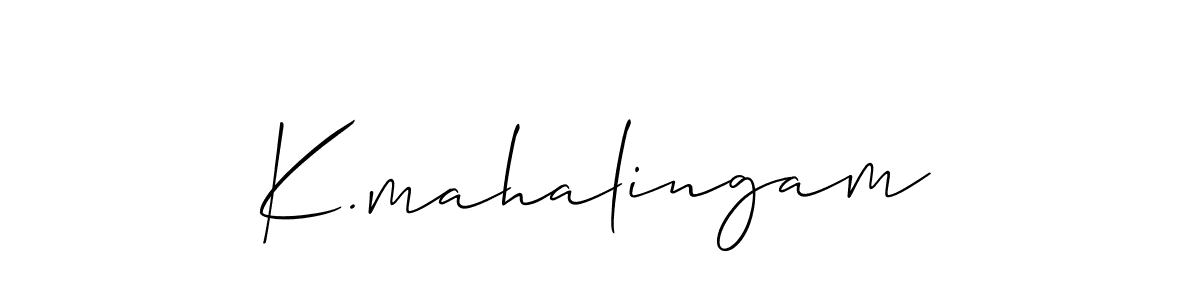 Once you've used our free online signature maker to create your best signature Allison_Script style, it's time to enjoy all of the benefits that K.mahalingam name signing documents. K.mahalingam signature style 2 images and pictures png