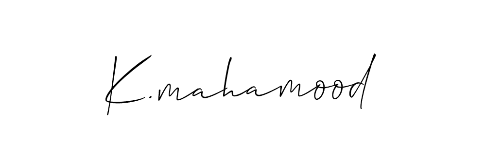 Also we have K.mahamood name is the best signature style. Create professional handwritten signature collection using Allison_Script autograph style. K.mahamood signature style 2 images and pictures png