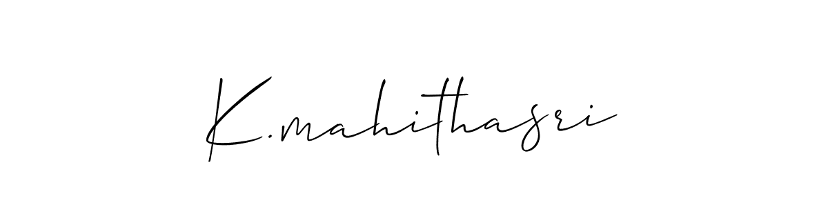 Similarly Allison_Script is the best handwritten signature design. Signature creator online .You can use it as an online autograph creator for name K.mahithasri. K.mahithasri signature style 2 images and pictures png