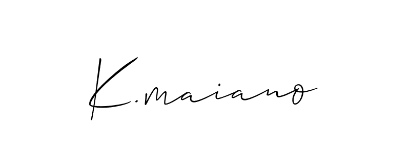 This is the best signature style for the K.maiano name. Also you like these signature font (Allison_Script). Mix name signature. K.maiano signature style 2 images and pictures png