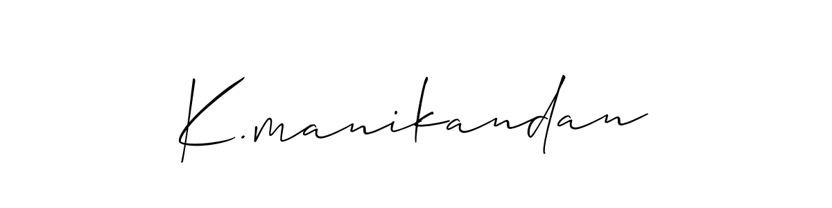 Also You can easily find your signature by using the search form. We will create K.manikandan name handwritten signature images for you free of cost using Allison_Script sign style. K.manikandan signature style 2 images and pictures png