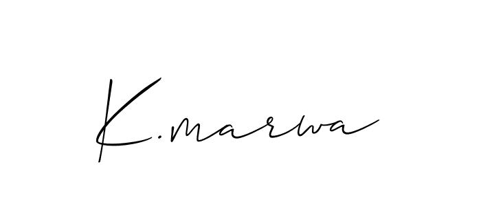 Also You can easily find your signature by using the search form. We will create K.marwa name handwritten signature images for you free of cost using Allison_Script sign style. K.marwa signature style 2 images and pictures png