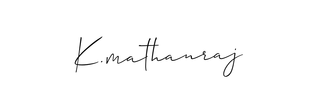 How to make K.mathanraj signature? Allison_Script is a professional autograph style. Create handwritten signature for K.mathanraj name. K.mathanraj signature style 2 images and pictures png