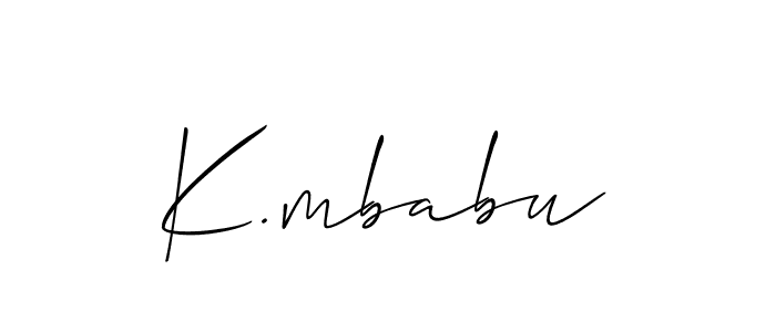 It looks lik you need a new signature style for name K.mbabu. Design unique handwritten (Allison_Script) signature with our free signature maker in just a few clicks. K.mbabu signature style 2 images and pictures png