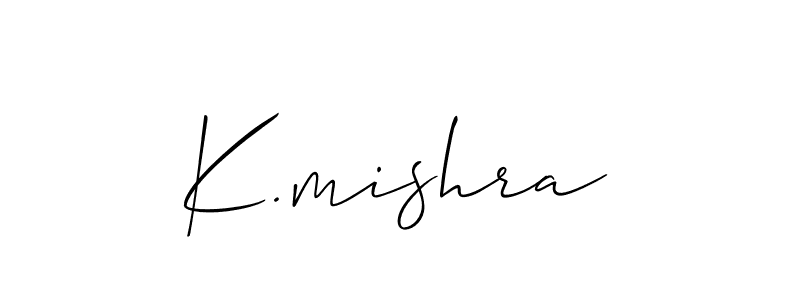 The best way (Allison_Script) to make a short signature is to pick only two or three words in your name. The name K.mishra include a total of six letters. For converting this name. K.mishra signature style 2 images and pictures png