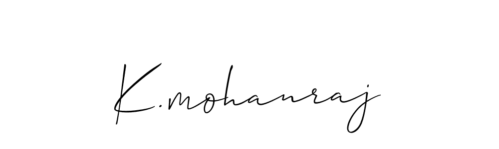 You should practise on your own different ways (Allison_Script) to write your name (K.mohanraj) in signature. don't let someone else do it for you. K.mohanraj signature style 2 images and pictures png