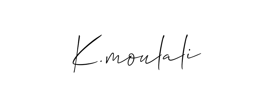 K.moulali stylish signature style. Best Handwritten Sign (Allison_Script) for my name. Handwritten Signature Collection Ideas for my name K.moulali. K.moulali signature style 2 images and pictures png