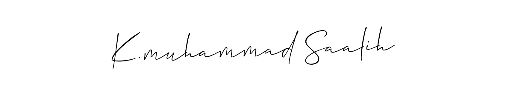 Make a beautiful signature design for name K.muhammad Saalih. Use this online signature maker to create a handwritten signature for free. K.muhammad Saalih signature style 2 images and pictures png