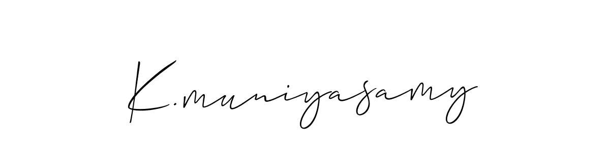 Best and Professional Signature Style for K.muniyasamy. Allison_Script Best Signature Style Collection. K.muniyasamy signature style 2 images and pictures png