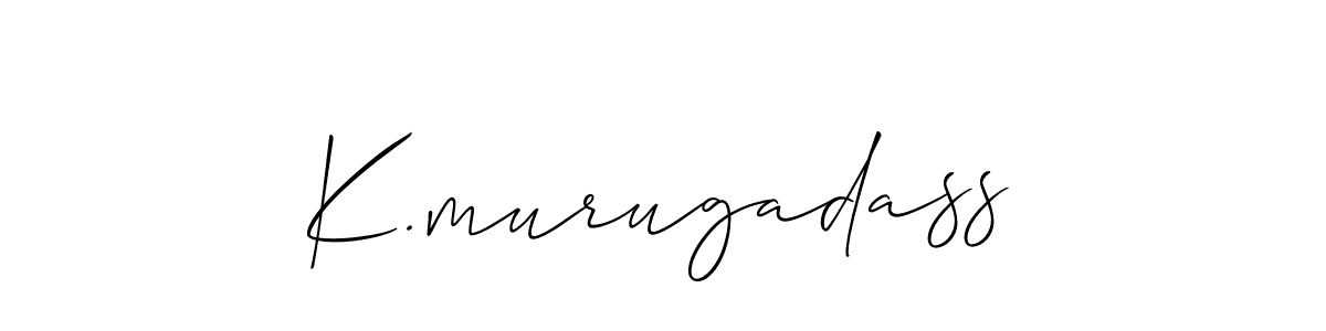 Allison_Script is a professional signature style that is perfect for those who want to add a touch of class to their signature. It is also a great choice for those who want to make their signature more unique. Get K.murugadass name to fancy signature for free. K.murugadass signature style 2 images and pictures png