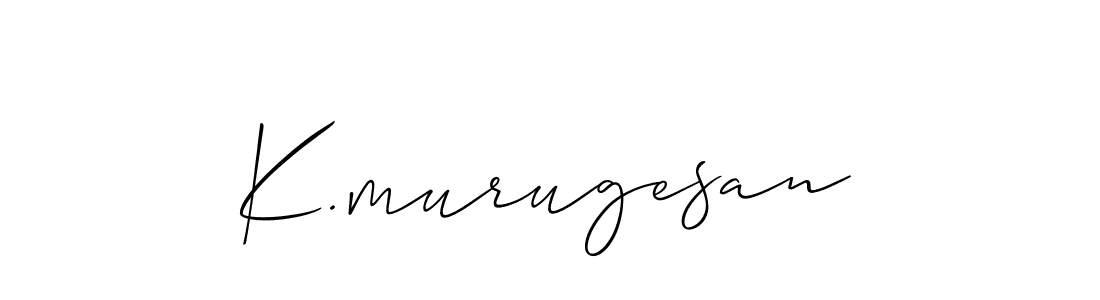 Similarly Allison_Script is the best handwritten signature design. Signature creator online .You can use it as an online autograph creator for name K.murugesan. K.murugesan signature style 2 images and pictures png