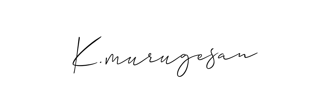 Use a signature maker to create a handwritten signature online. With this signature software, you can design (Allison_Script) your own signature for name K.murugesan. K.murugesan signature style 2 images and pictures png