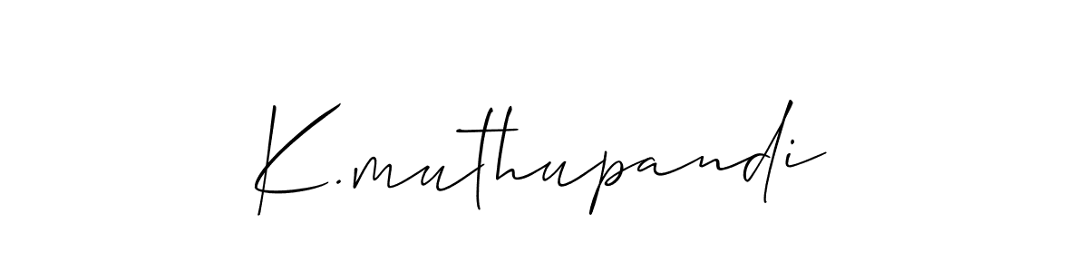 Similarly Allison_Script is the best handwritten signature design. Signature creator online .You can use it as an online autograph creator for name K.muthupandi. K.muthupandi signature style 2 images and pictures png