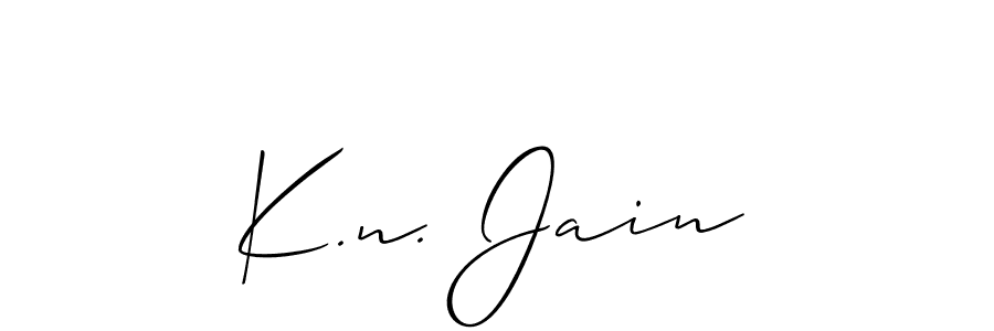 How to Draw K.n. Jain signature style? Allison_Script is a latest design signature styles for name K.n. Jain. K.n. Jain signature style 2 images and pictures png