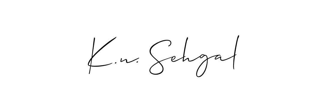 You should practise on your own different ways (Allison_Script) to write your name (K.n. Sehgal) in signature. don't let someone else do it for you. K.n. Sehgal signature style 2 images and pictures png