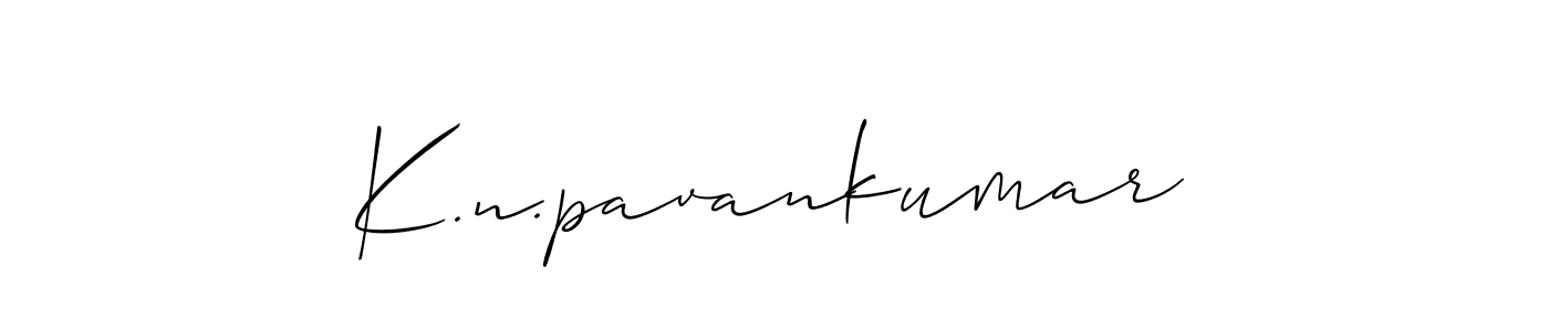 Create a beautiful signature design for name K.n.pavankumar. With this signature (Allison_Script) fonts, you can make a handwritten signature for free. K.n.pavankumar signature style 2 images and pictures png