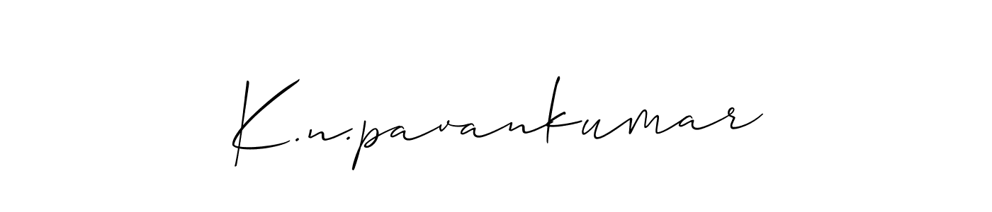 Allison_Script is a professional signature style that is perfect for those who want to add a touch of class to their signature. It is also a great choice for those who want to make their signature more unique. Get K.n.pavankumar name to fancy signature for free. K.n.pavankumar signature style 2 images and pictures png