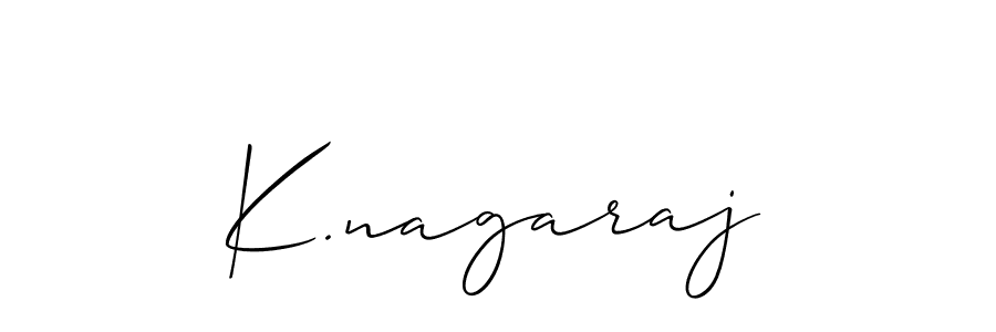 The best way (Allison_Script) to make a short signature is to pick only two or three words in your name. The name K.nagaraj include a total of six letters. For converting this name. K.nagaraj signature style 2 images and pictures png