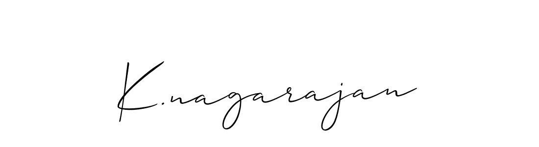 How to make K.nagarajan name signature. Use Allison_Script style for creating short signs online. This is the latest handwritten sign. K.nagarajan signature style 2 images and pictures png