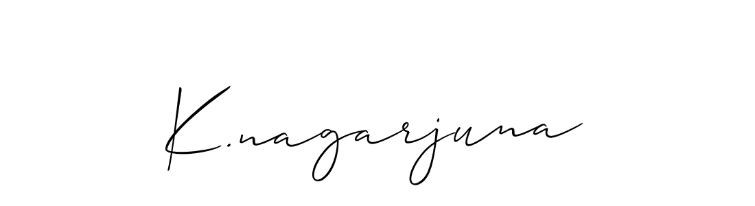 if you are searching for the best signature style for your name K.nagarjuna. so please give up your signature search. here we have designed multiple signature styles  using Allison_Script. K.nagarjuna signature style 2 images and pictures png