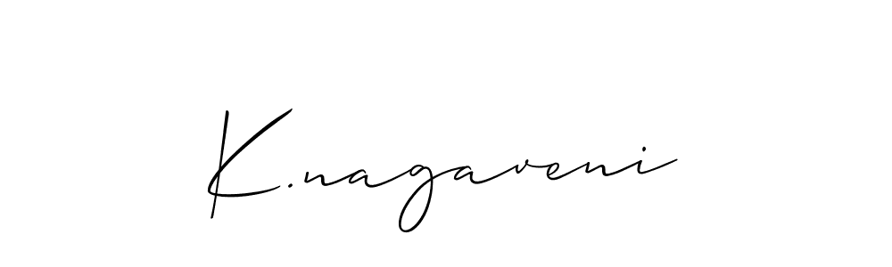 Use a signature maker to create a handwritten signature online. With this signature software, you can design (Allison_Script) your own signature for name K.nagaveni. K.nagaveni signature style 2 images and pictures png