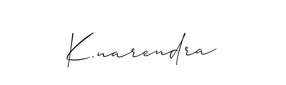 Use a signature maker to create a handwritten signature online. With this signature software, you can design (Allison_Script) your own signature for name K.narendra. K.narendra signature style 2 images and pictures png