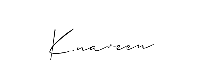 Best and Professional Signature Style for K.naveen. Allison_Script Best Signature Style Collection. K.naveen signature style 2 images and pictures png