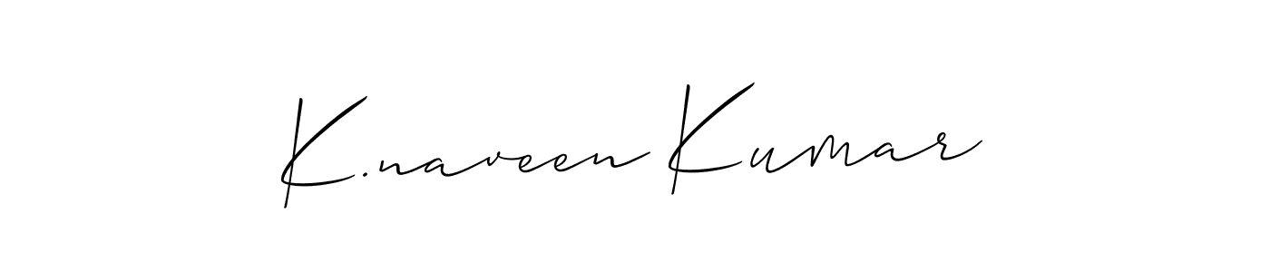 Best and Professional Signature Style for K.naveen Kumar. Allison_Script Best Signature Style Collection. K.naveen Kumar signature style 2 images and pictures png