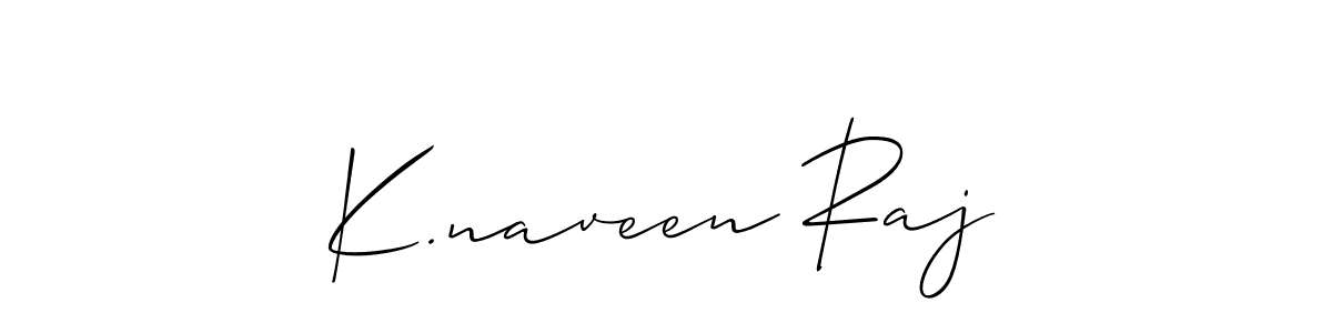 How to make K.naveen Raj signature? Allison_Script is a professional autograph style. Create handwritten signature for K.naveen Raj name. K.naveen Raj signature style 2 images and pictures png