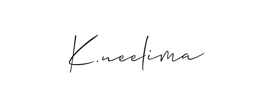 It looks lik you need a new signature style for name K.neelima. Design unique handwritten (Allison_Script) signature with our free signature maker in just a few clicks. K.neelima signature style 2 images and pictures png