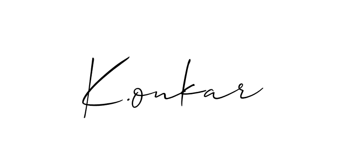 Also You can easily find your signature by using the search form. We will create K.onkar name handwritten signature images for you free of cost using Allison_Script sign style. K.onkar signature style 2 images and pictures png