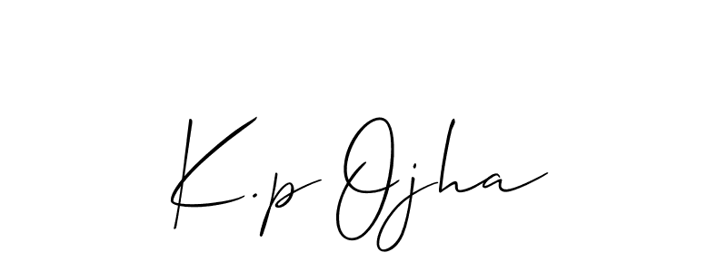 Design your own signature with our free online signature maker. With this signature software, you can create a handwritten (Allison_Script) signature for name K.p Ojha. K.p Ojha signature style 2 images and pictures png