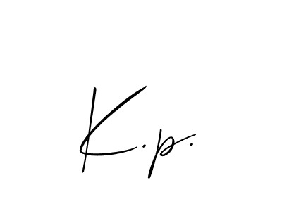 Also we have K.p. name is the best signature style. Create professional handwritten signature collection using Allison_Script autograph style. K.p. signature style 2 images and pictures png