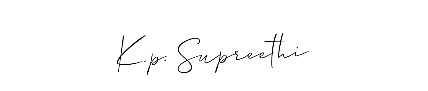 This is the best signature style for the K.p. Supreethi name. Also you like these signature font (Allison_Script). Mix name signature. K.p. Supreethi signature style 2 images and pictures png