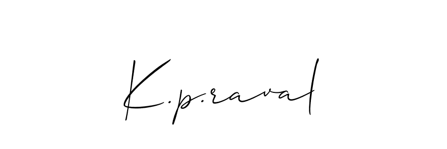 Make a beautiful signature design for name K.p.raval. Use this online signature maker to create a handwritten signature for free. K.p.raval signature style 2 images and pictures png