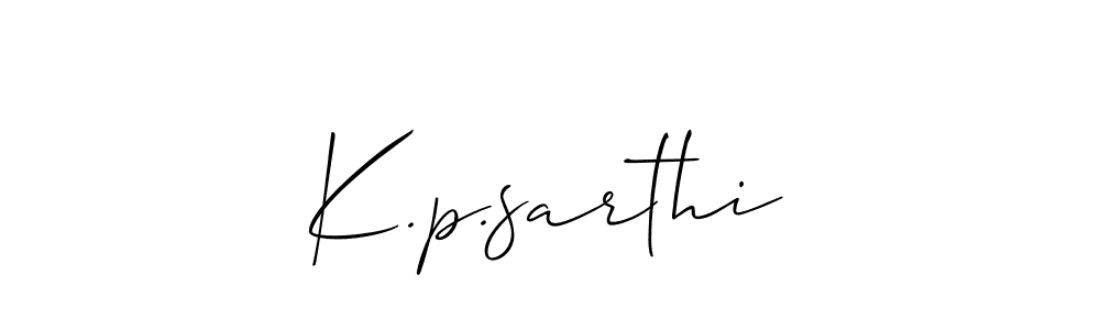 Also we have K.p.sarthi name is the best signature style. Create professional handwritten signature collection using Allison_Script autograph style. K.p.sarthi signature style 2 images and pictures png