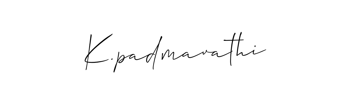 Also You can easily find your signature by using the search form. We will create K.padmavathi name handwritten signature images for you free of cost using Allison_Script sign style. K.padmavathi signature style 2 images and pictures png