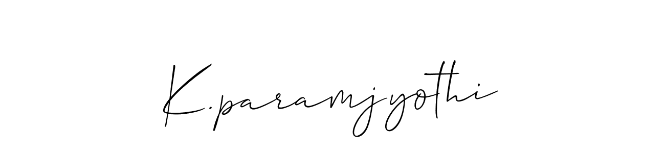 Create a beautiful signature design for name K.paramjyothi. With this signature (Allison_Script) fonts, you can make a handwritten signature for free. K.paramjyothi signature style 2 images and pictures png