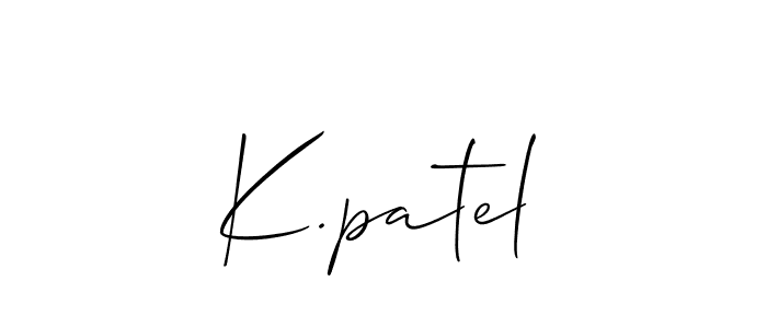 Make a beautiful signature design for name K.patel. Use this online signature maker to create a handwritten signature for free. K.patel signature style 2 images and pictures png