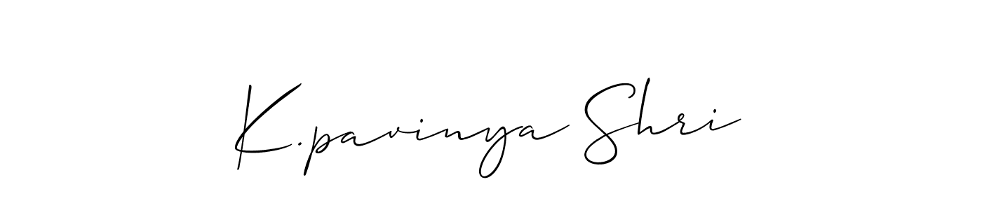 How to Draw K.pavinya Shri signature style? Allison_Script is a latest design signature styles for name K.pavinya Shri. K.pavinya Shri signature style 2 images and pictures png