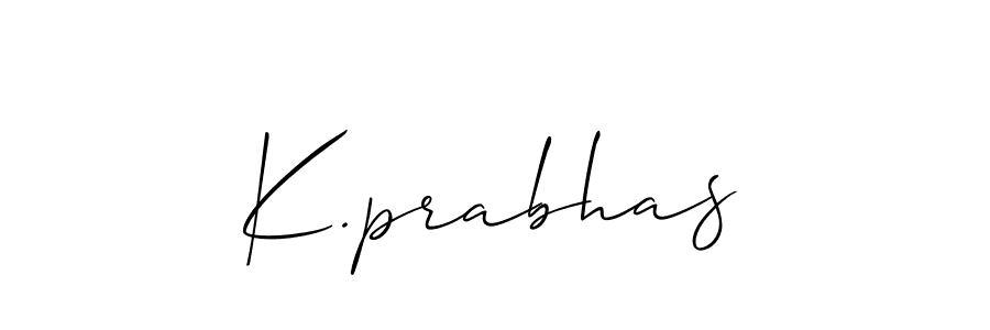 if you are searching for the best signature style for your name K.prabhas. so please give up your signature search. here we have designed multiple signature styles  using Allison_Script. K.prabhas signature style 2 images and pictures png